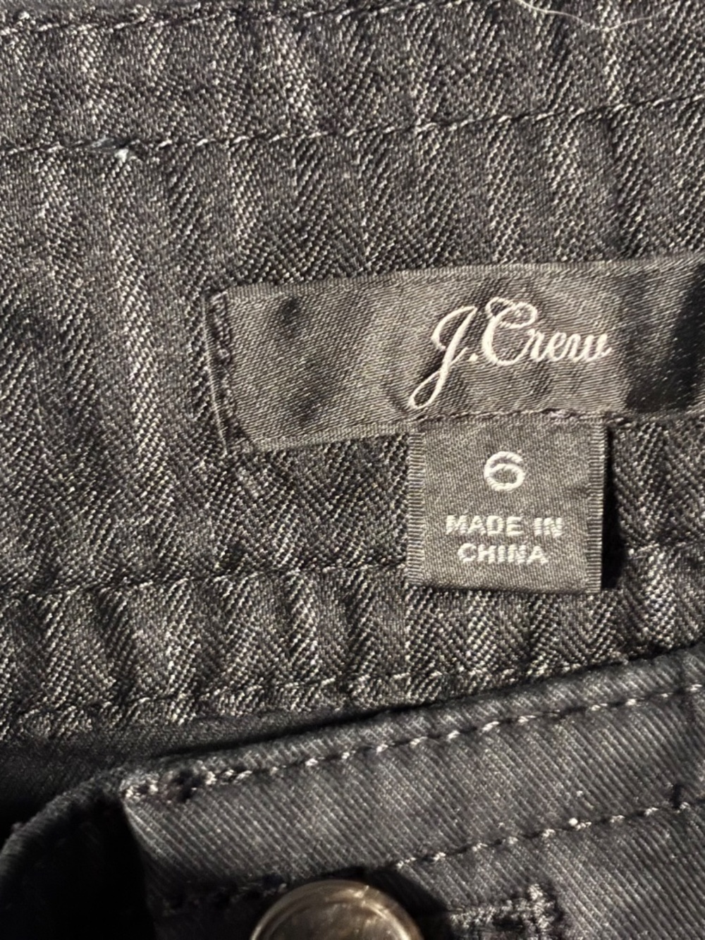 J. Crew Black Wide Leg Cotton Blend Trousers size 6 - Picture 3 of 3